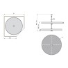 Plateau rond tournant 2 niveaux pour meuble cuisine Plateau rond tournant 2 niveaux pour meuble cuisine