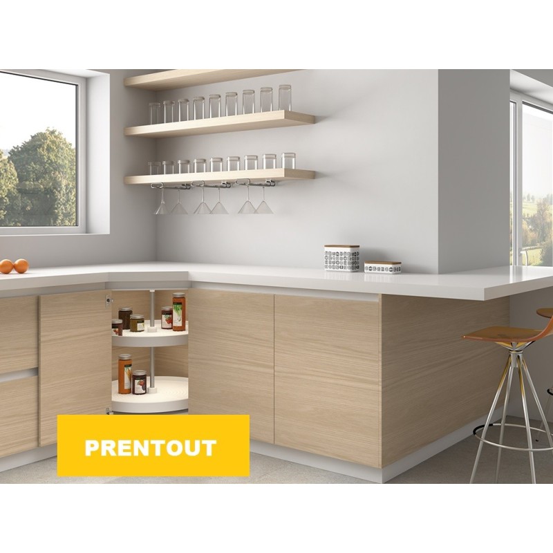 Plateau rond tournant 2 niveaux pour meuble cuisine