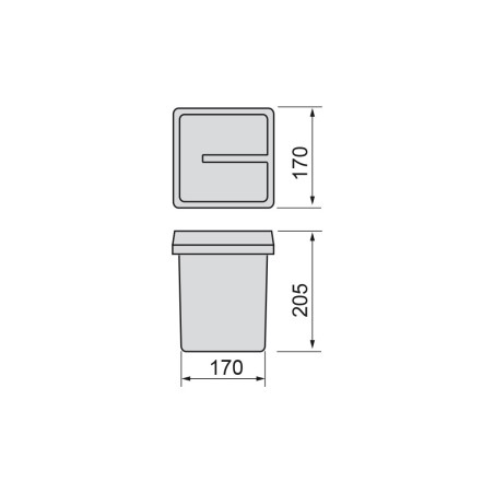 Bac de rangement de 5 litres pour placard ou tiroir Bac de rangement de 5 litres pour placard ou tiroir