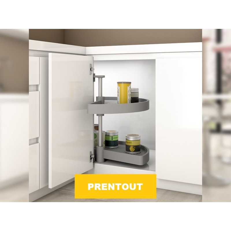 Plateau 1/2 lune tournant 2 niveaux  meuble cuisine